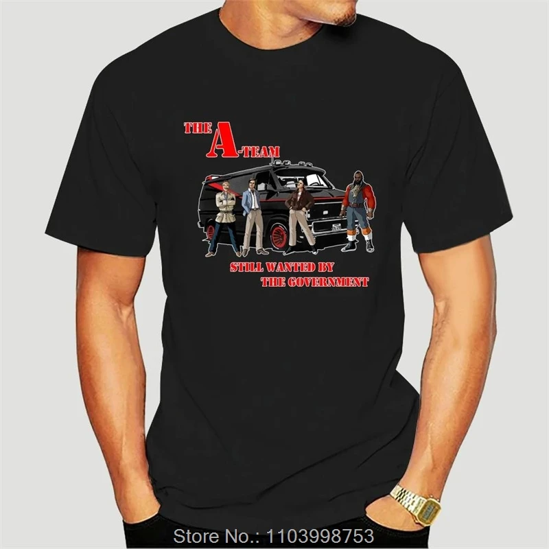 Men Summer Cotton Male Casua  Letters  The A-Team T Shirt A Team Team Ba Face Murdock Hannibal Van 2708X