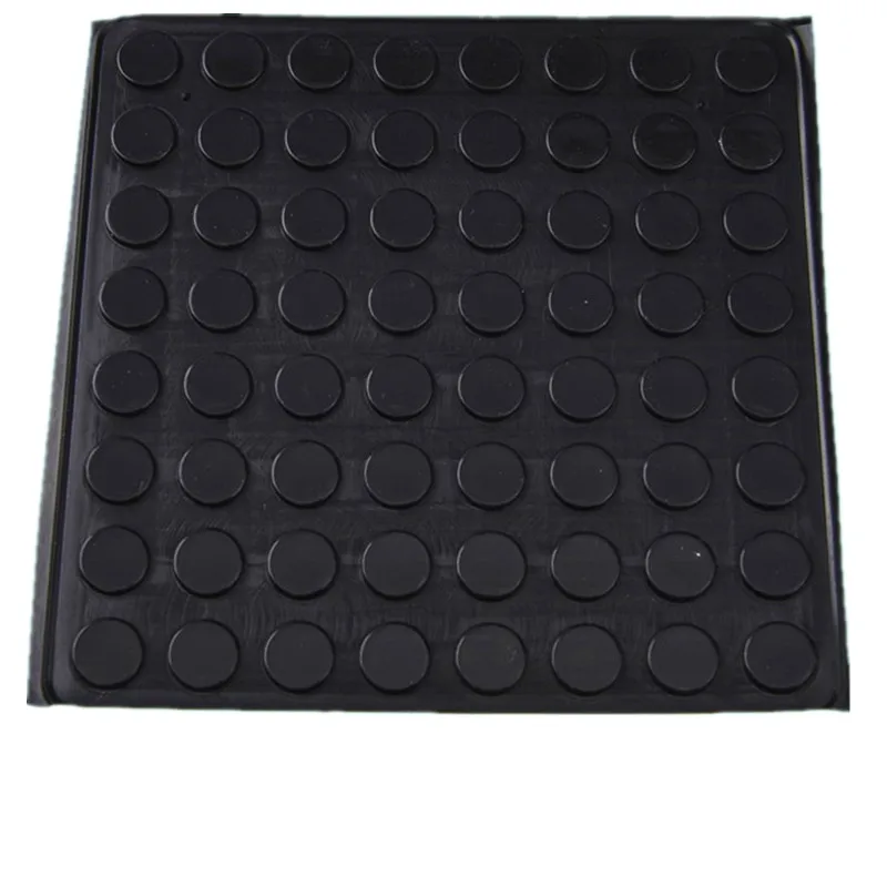 64PCS 12mm x 2mm Clear Black anti slip silica gel rubber bumper damper shock absorber  self-adhesive Silicone feet pads