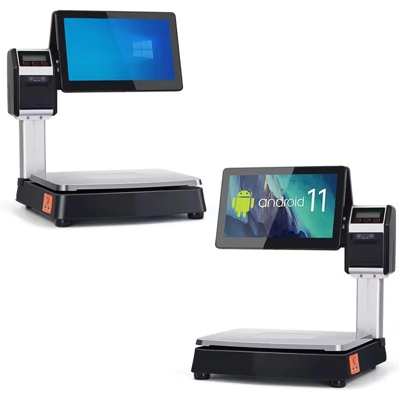 Intelligent Android-Based Weighing Cashier All-in-One Fruit Store Fresh Vegetable Cooked Food PC Scale Convenience Cash Register view 5
