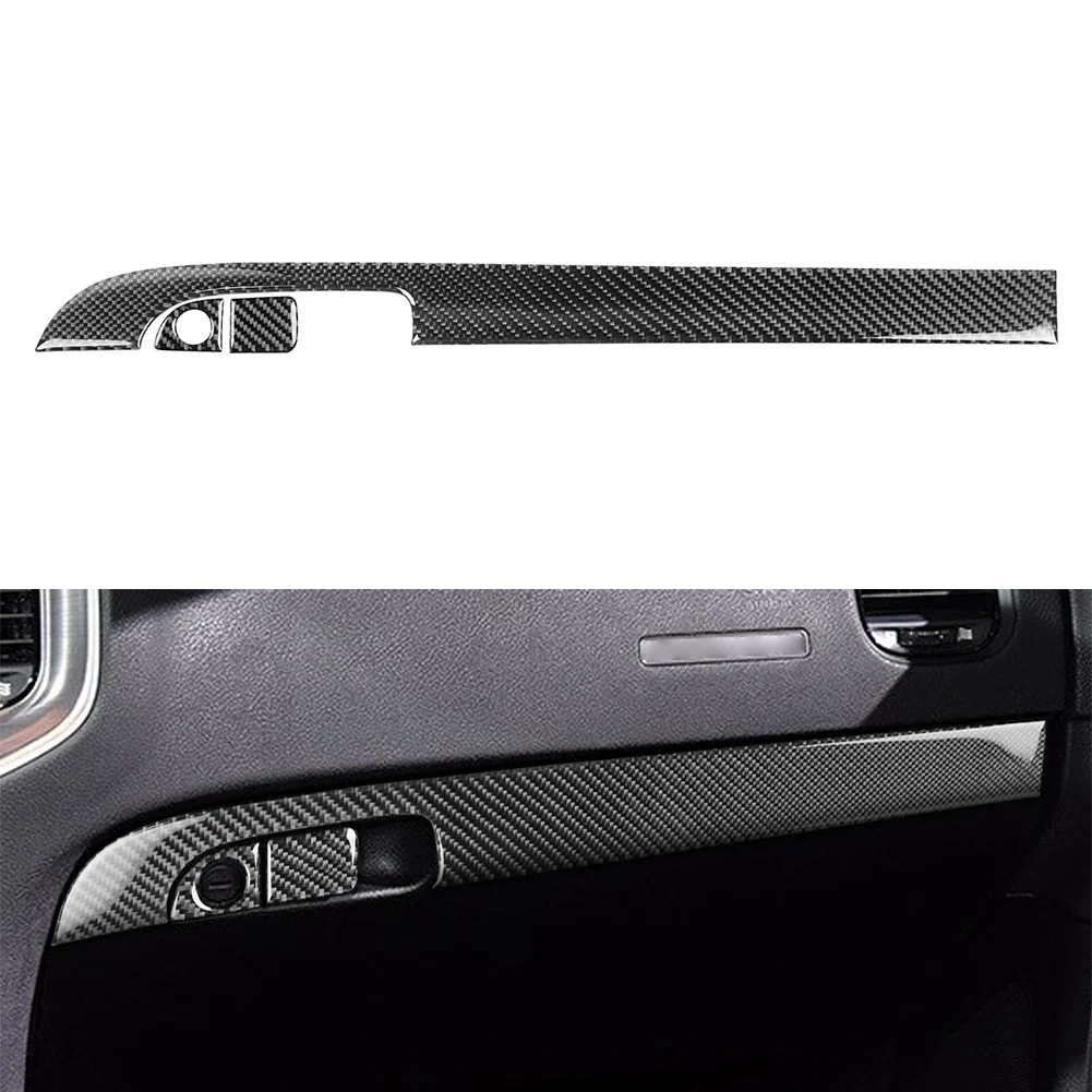 

3 Pcs Carbon Fiber Car Copilot Dashboard Panel Cover Decorative Trim For Dodge Charger 2015 2016 2017 2018 2019 2020 LHD Only