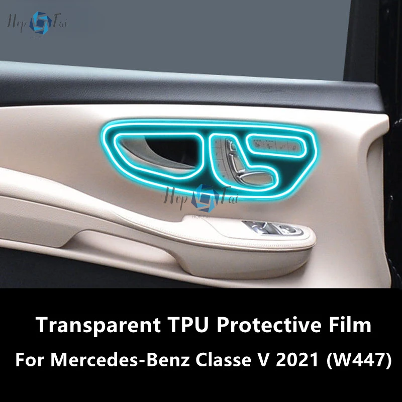 For Mercedes-Benz Classe V 2021 W447 Car Interior Center Console Transparent TPU Protective Film Anti-scratch Repair Film