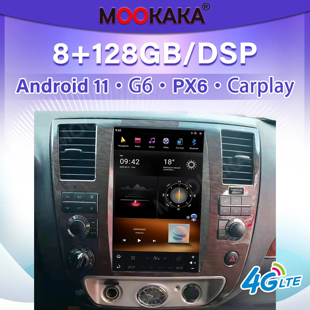 Car Radio For Nissan Pathfinder Model 2010 Carplay Android Auto Multimedia Player GPS Navigation Head Unit DSP Stereo Screen