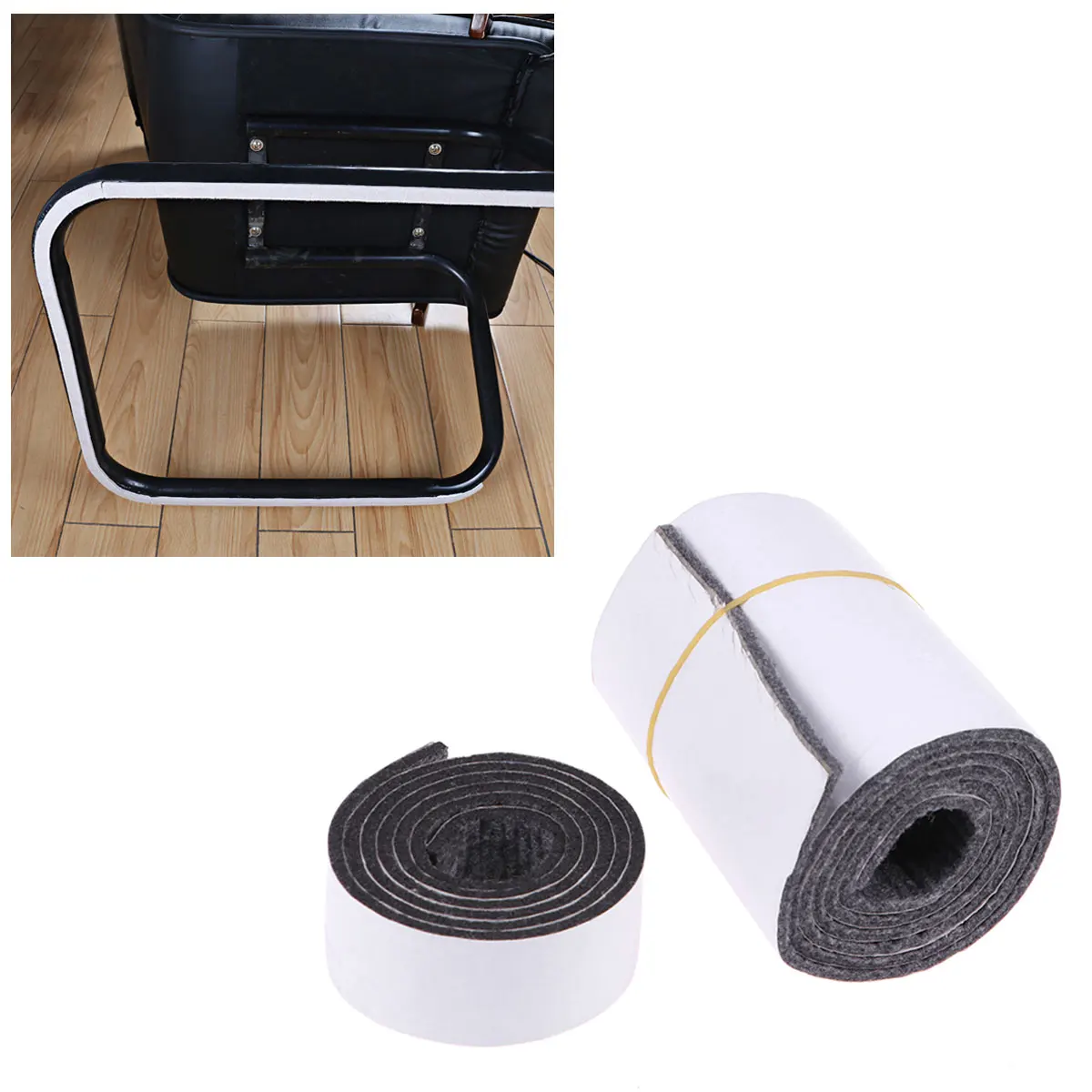 

2Pcs Wool Felt Floor Mats Furniture Protection Pads Anti Noise Wear Resistant Self Adhesive Table Chair Leg Pad