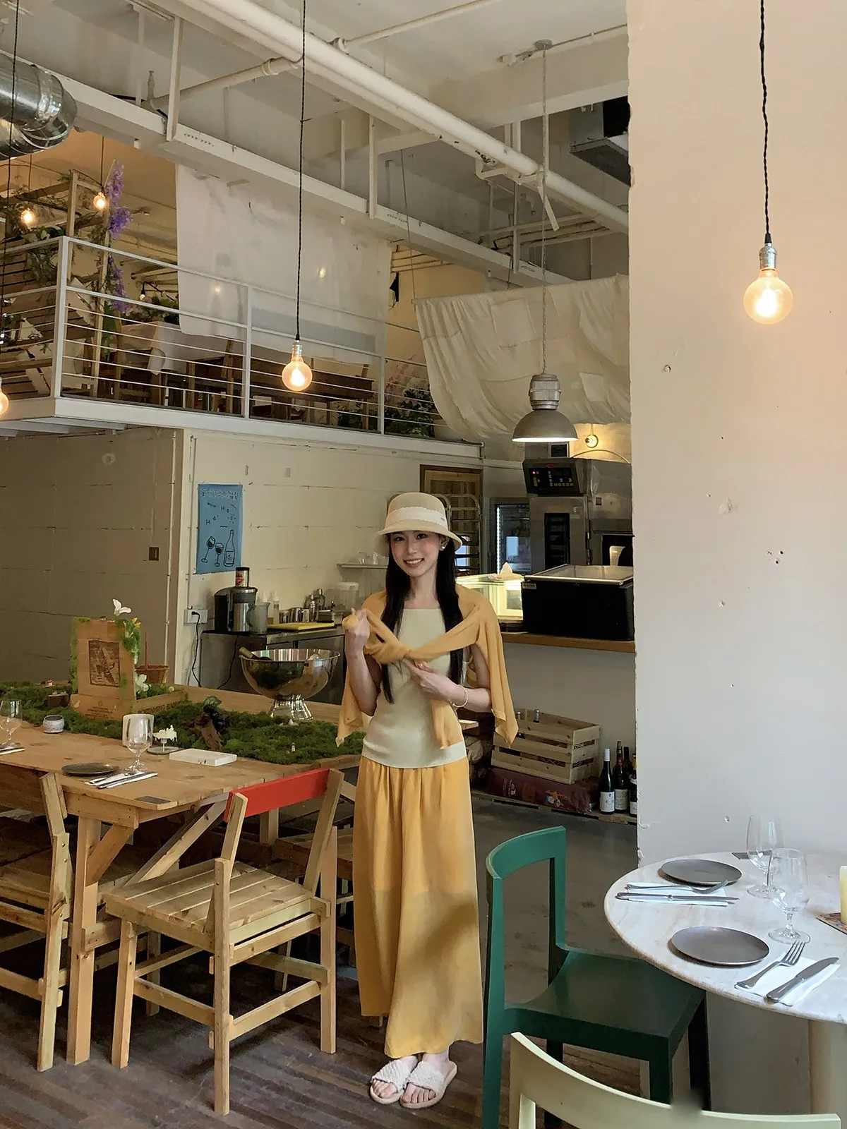 

Elovey Huangliang, летняя крутая юбка длиной f, утягивающая универсальная юбка желтого цвета C023, женская мода, весна-осень