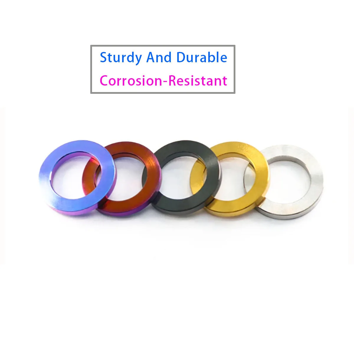 M4 M5 M6 M8 M10 GR5 Titanium Alloy Flat Washer, Lightweight and Corrosion-resistant, Suitable for Bicycles and Motorcycles