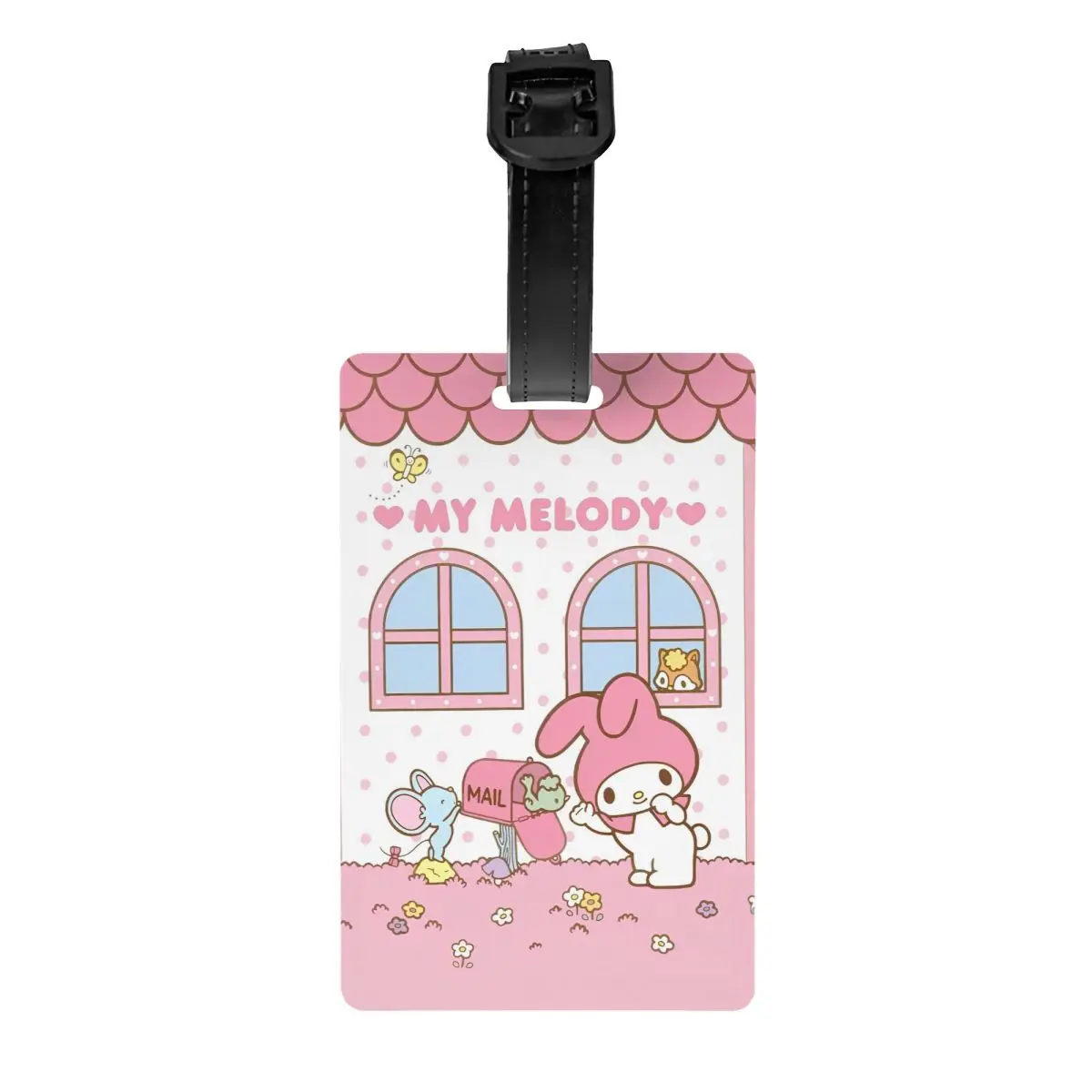 Sanrio Kawaii My Melody Luggage Tag Travel Anime Holder Baggage Boarding Tags Holder Baggage Address Aircraft Luggage Tag Gifts