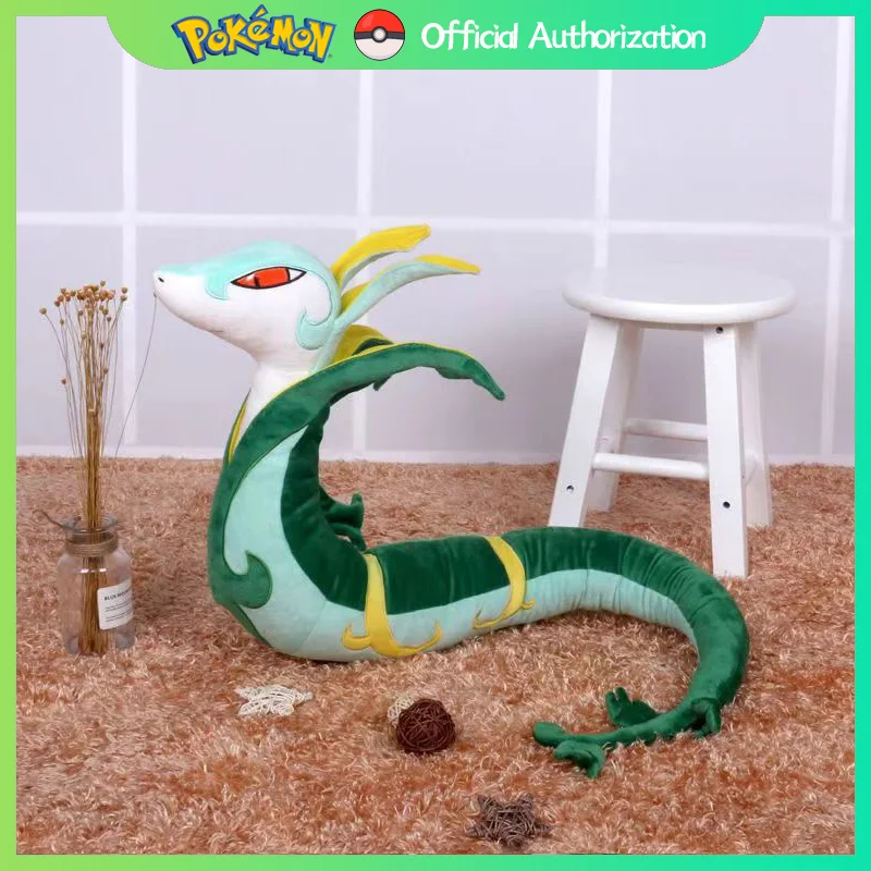 

110CM Pokemon Serperior Plush Toy Cute Cartoon Stuffed Doll Serpiroyal Souvenir Majaspic Anime Pokémon Toys Birthday Gift