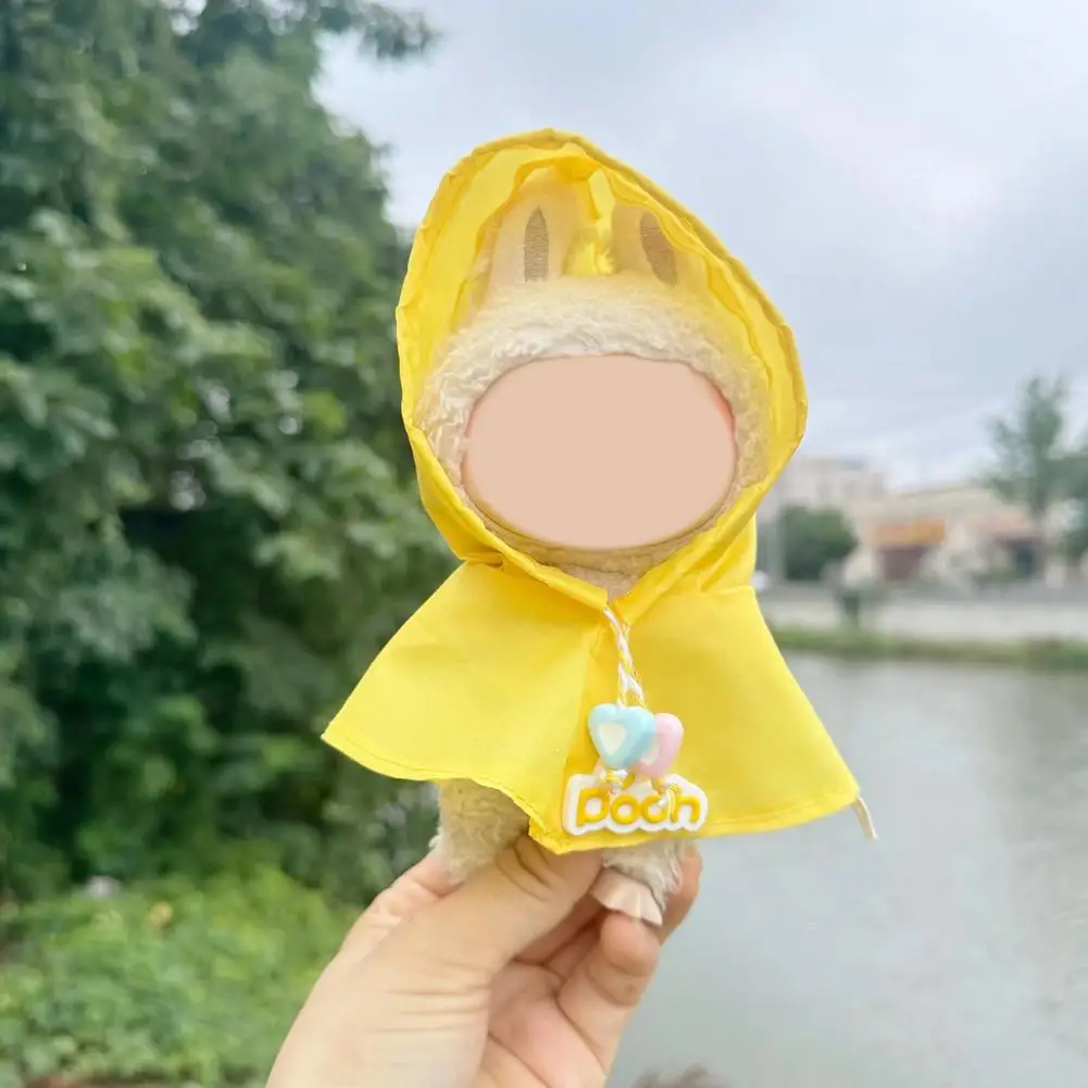 

For Labubu 15-17cm Doll Clothes Mini Raincoat Rain Boots Rubber-lined Hangers Doll Clothing Accessories For Boys And Girls N1F8