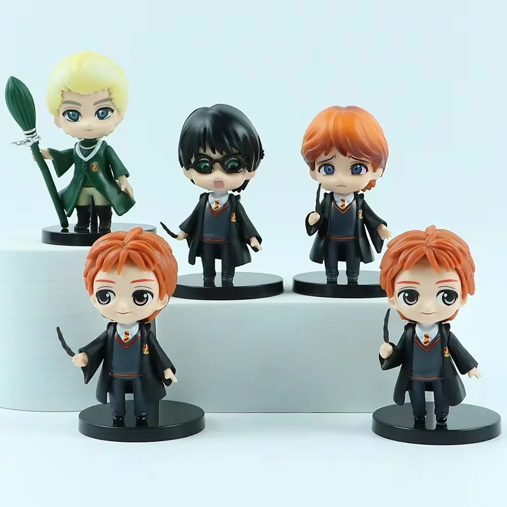 10Pcs/Set Harry Potters Figures Anime Q Version PVC Doll Toys Movies Car Cake Decoration Children Birthday Christmas Gift