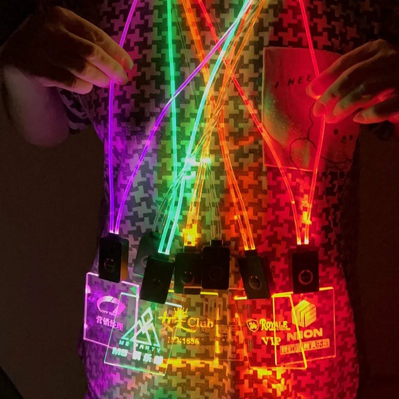 Customized Small Batch Custom LED Acrylic Light-up Tags Bar Work Tags KTV Advertising Promotional Light-up Signs