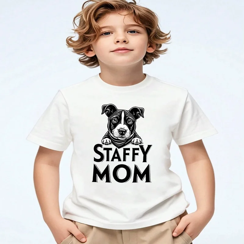 

Повседневная футболка с принтом собак для мальчиков/девочек, топ с короткими рукавами и матросским воротником для девочек, летняя детская одежда из модальной ткани, детская одежда в подарок