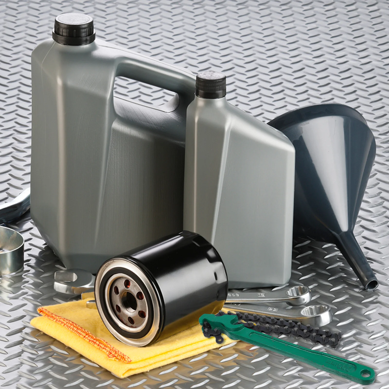 

2Pcs Professional Oil Filter Wrench Chain Type Belt Spanner for Car Repair Easy Carry Removal Oil Filter Wrench