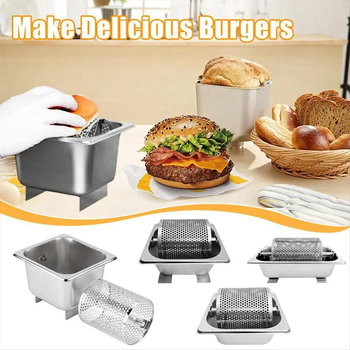 

Эффективный валик для масла из нержавеющей стали с основанием, экономичный разбрасыватель масла для американских гамбургеров