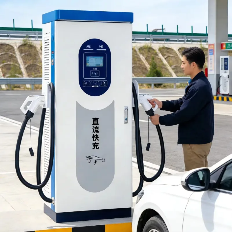 Custom Efficient 160KW Vertical DC EV Charging Pile Electric Vehicle Charger  DC Charging Station Wallbox Intelligent Charging