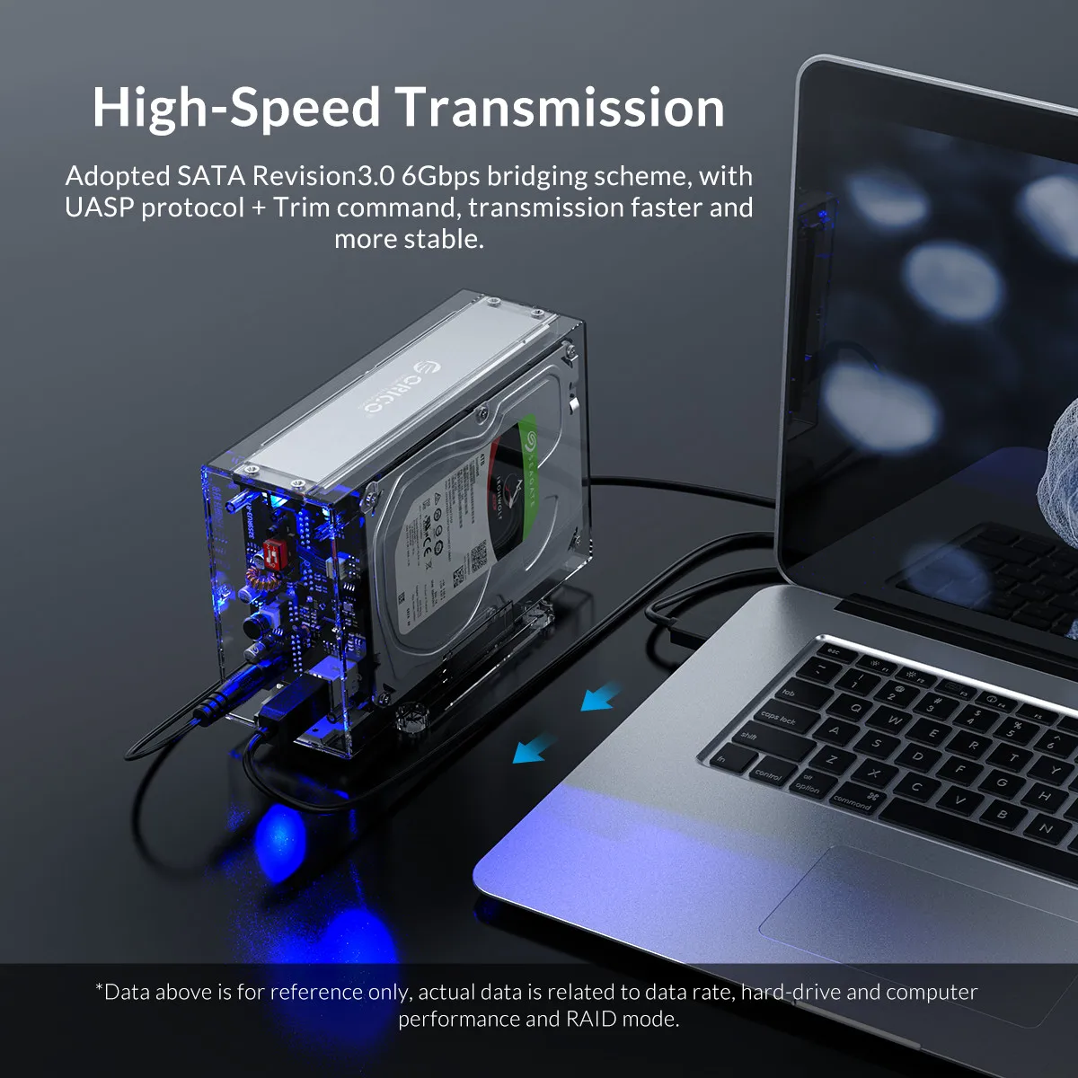 ORICO 2Bay 3.5 Inch External Hard Drive Enclosure SATA To USB3.0 Hard Drive Dock Station Disk Array with RAID for 3.5'' SATA HDD