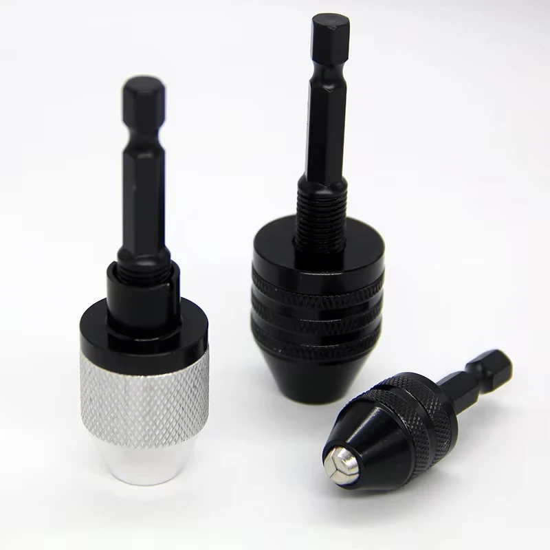 Drill Chuck Keyless Screwdriver Impact Driver Adaptor Electric Micro Motor Clamp Mini Chuck Fixture Hex Shank Drill Bits Adapter