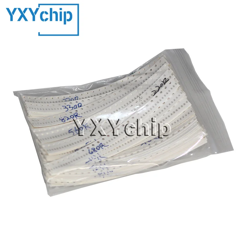 0201 0402 0603 0805 1206 1812 2010 2512 SmD Resistor Kit Berbagai Macam Kit 1ohm-10M Ohm 5%1% 33/60/80/146/170 Nilai Sampel Kit 0R-1M