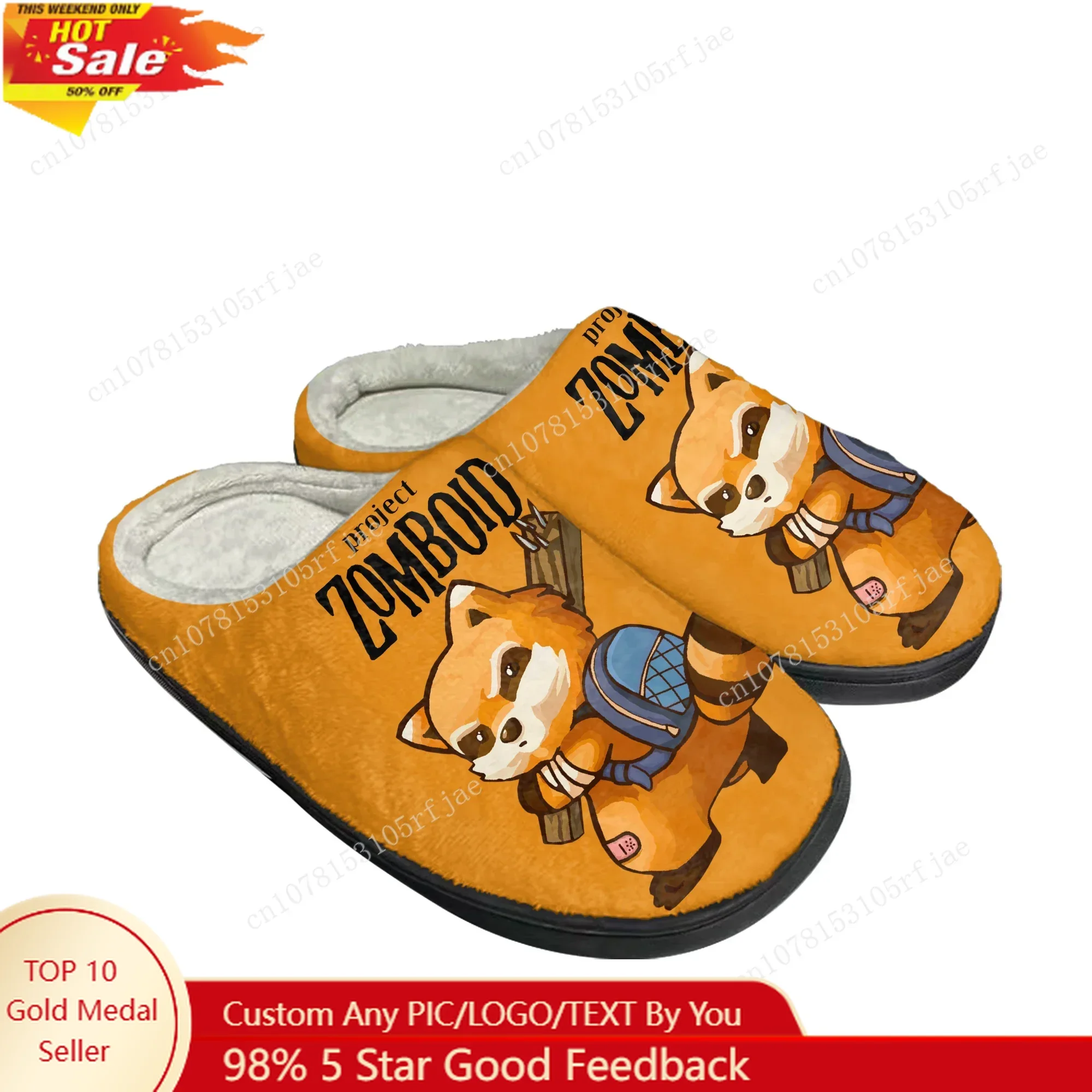 

Project Zomboid Home Cotton Slippers Cartoon Game Mens Womens Teenager Plush Bedroom Casual Keep Warm Shoes Tailor Made Slipper