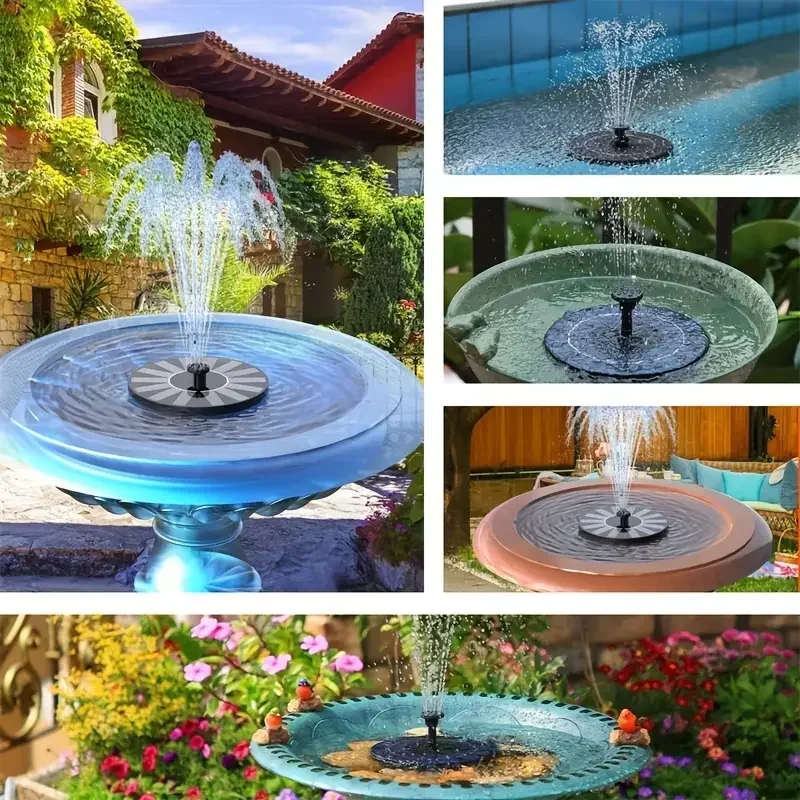13/16/18cm Solar-Powered Fountain Pump | 8 Nozzle Floating Water Pump for Garden Pools & Bird Baths image 5