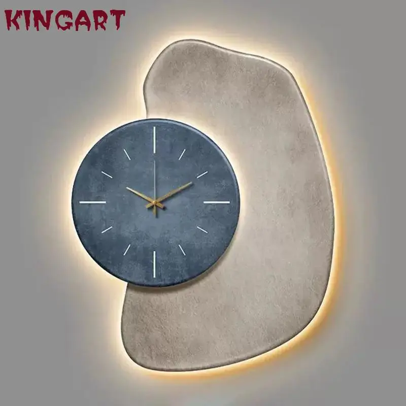 Large LED Wall Clock Modern Design Silent Murals Wall Geometric Design Wall Clocks Bedrooms Art Murals Hanging Led Elegant