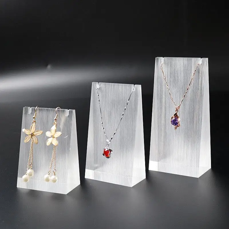 3Pcs/set Acrylic Jewelry Display Rack Tabletop Ins Style Modern Simplicity Necklace Bracelet Transparent Storage Rack