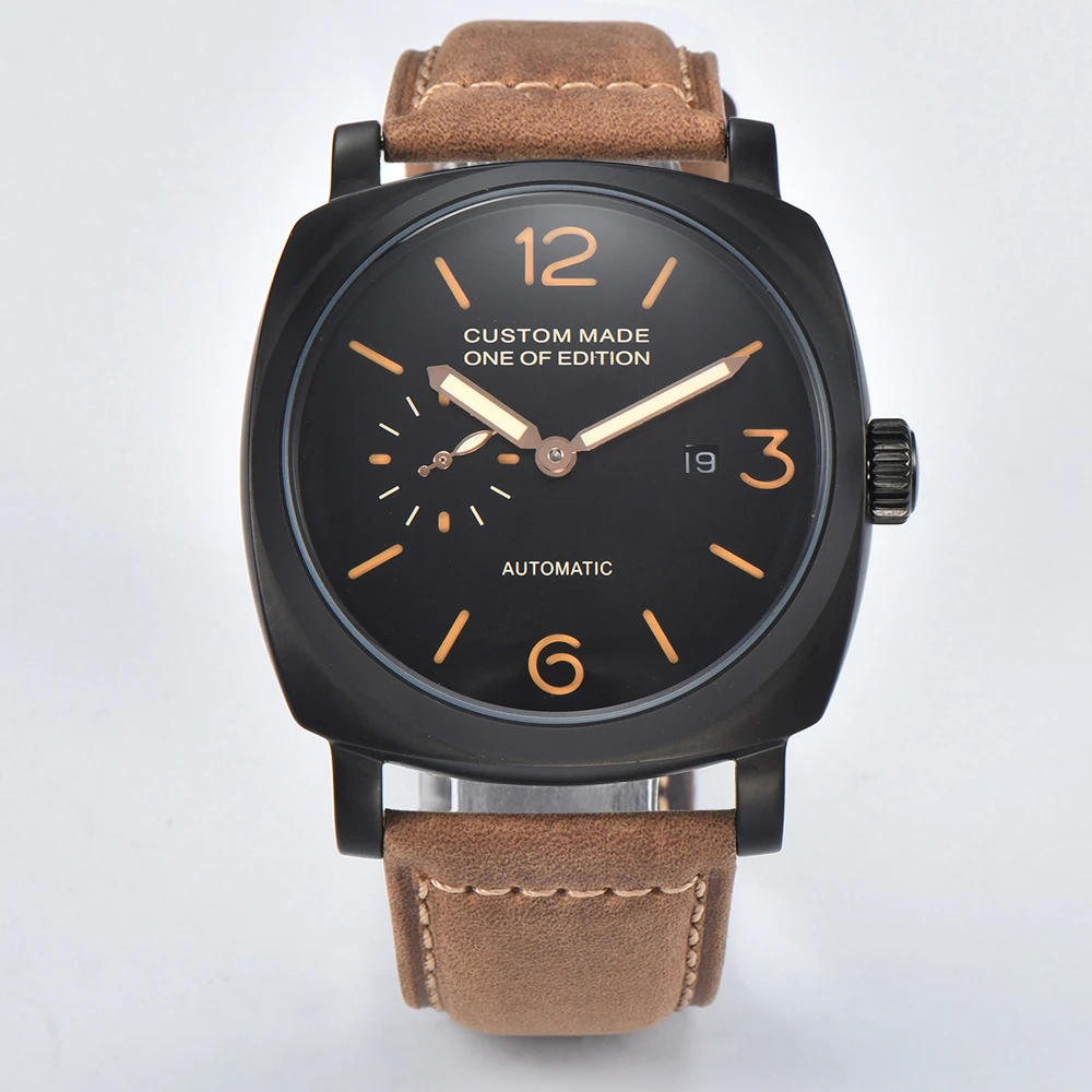 Fashion DESIGN Brand ST2557 46mm Men's watches Sapphire Automatic Mechanical Watch Business Watches Luminous Dial