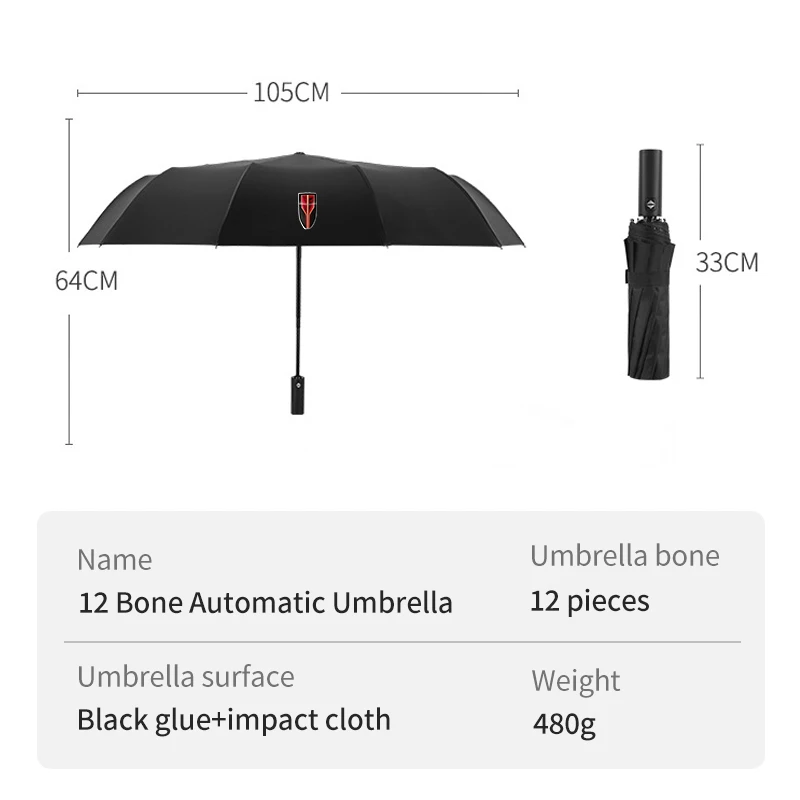 Car Automatic Folding Umbrella Car Logo UV Sunscreen Umbrella For Hongqi H9 HS5 H5 H7 E-HS9 E115 HS7 LS7 2021 2022 2023