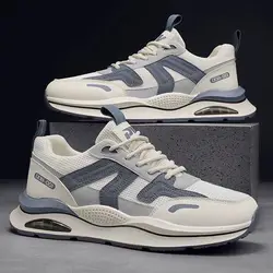 Men Sneakers Outdoor Casual Lace-up Shoes Men 2025 Fashion Breathable Non-Slip Platform Running Sport Comfortable Dad Shoes Male