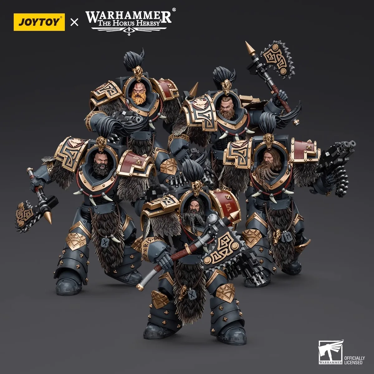 InStock JOYTOY Warhammer 40K Space Wolves Varagyr Wolf Guard Squad 1:18 Figures Game Models Mecha Toys Fans Collection Ornament