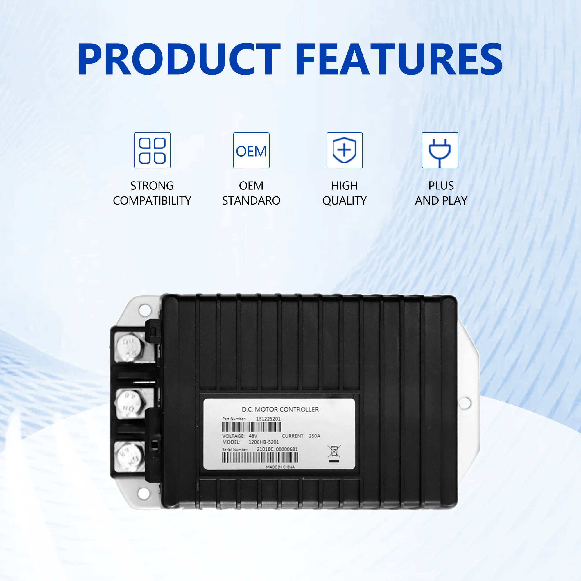 1206HB-5201 48V 250A Motor Controller 612632 สําหรับCurtis EZGO TXT Express 2010-2025 รถกอล์ฟ