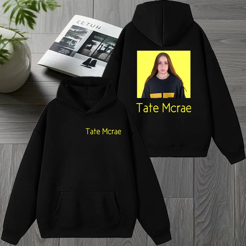 

High Quality Tate McRae Singer Graphics fashion Winter Hoodie Men women Fleece Casual Sweatshirt Unisex Long sleeve pullovers