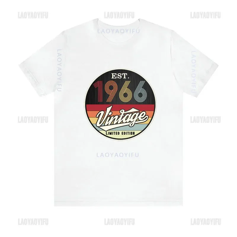 Vintage Limited Edition 1966 Man Women T-shirts Birthday Gift Modal O-neck Unisex Tee Ropa Mujer Otaku Streetwear Roupas Street