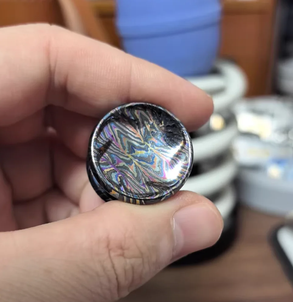 تستخدم EDC zircuti لهب نمط زر سبينر تململ لعبة الضغط #1