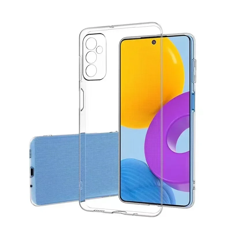 Clear Telefoon Case voor Samsung Galaxy M53 M33 M23 M13 M62 M52 M42 M32 M22 M12 M02 M02S F23 F13 5G Zachte Siliconen Dunne Luxe Cover