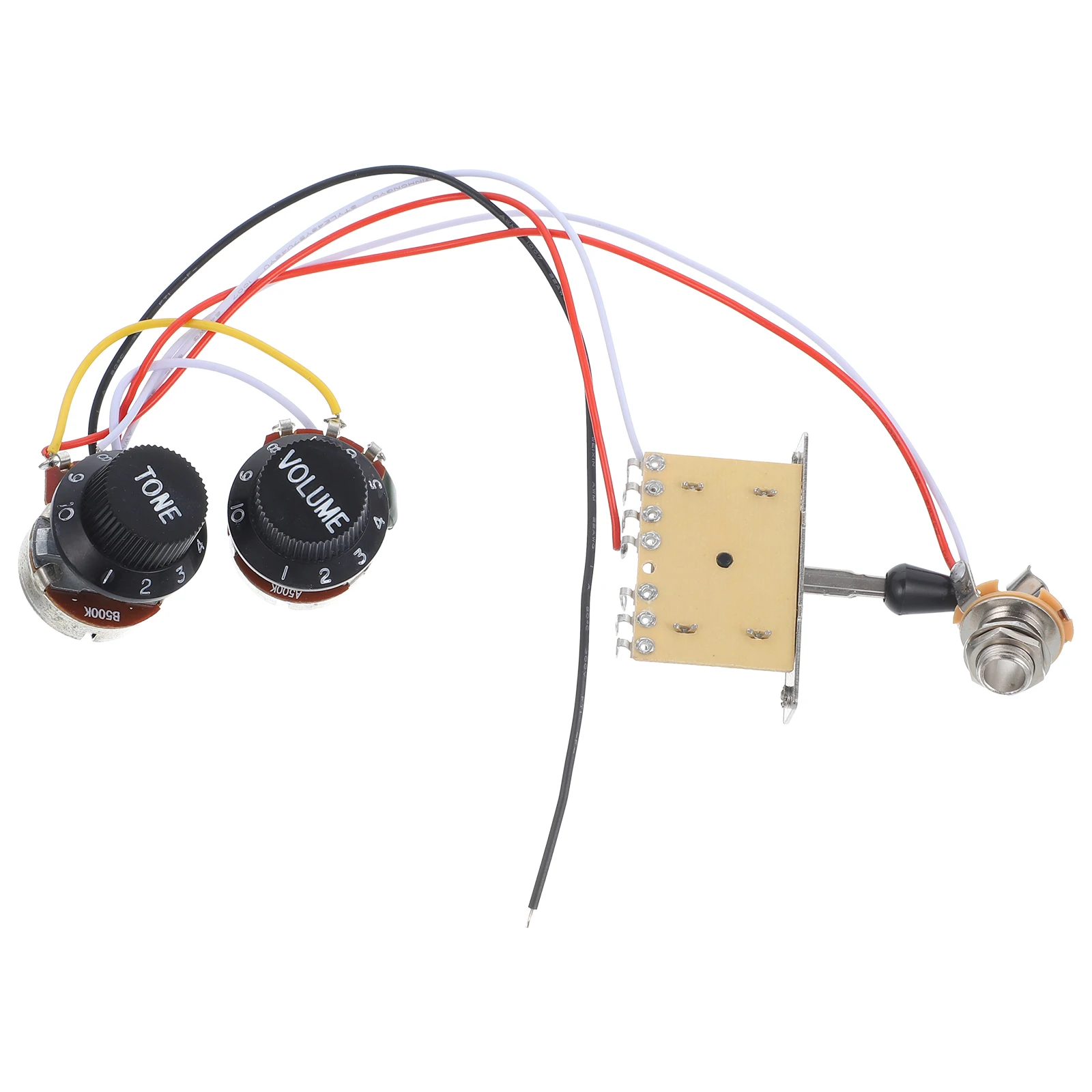 

1 set 1 Set Potentiometer Harness Replacement High-Grade Metal Plastic Pickup Wiring Kit 5-Way Switch Low Noise Compatible With