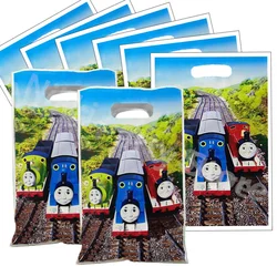 Thomas Train Bag Party Favors Thomas and Friends Birthday Decoration Plastic Biscuit Candy Bags Baby Shower Supplies Gifts Toys