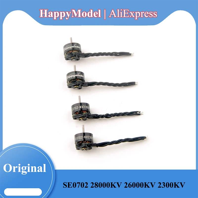 

HappyModel SE0702 28000KV 26000KV 2300KV 1S Brushless Motor for RC FPV Freestyle 65mm 75mm Tinywhoop Mobula6 ELRS 4PCS