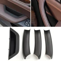Para BMW X3 X4 F25 F26 2010 2011 2012 2013 2014 2015 2016 2017 manija de puerta Interior de coche cubierta de tirador LHD negro/fibra de carbono/Beige