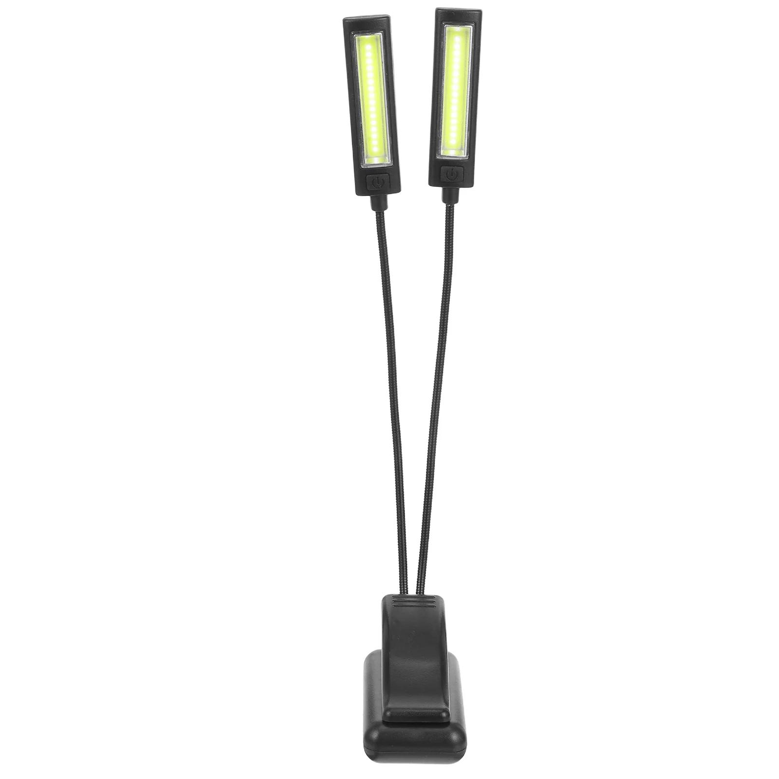 

1 pc Book Clip Lamp Dual Head Led Gooseneck Desk Light 3 Brightness Levels Usb Or Powered Flexible Reading Light For