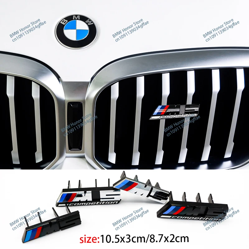 3D Badge Car Styling Front Grille Emblem Auto Refit Accessories For BMW M1 M2 M3 M4 M5 M6 M7 M8 Competition F80 F83 F10 E90 E90