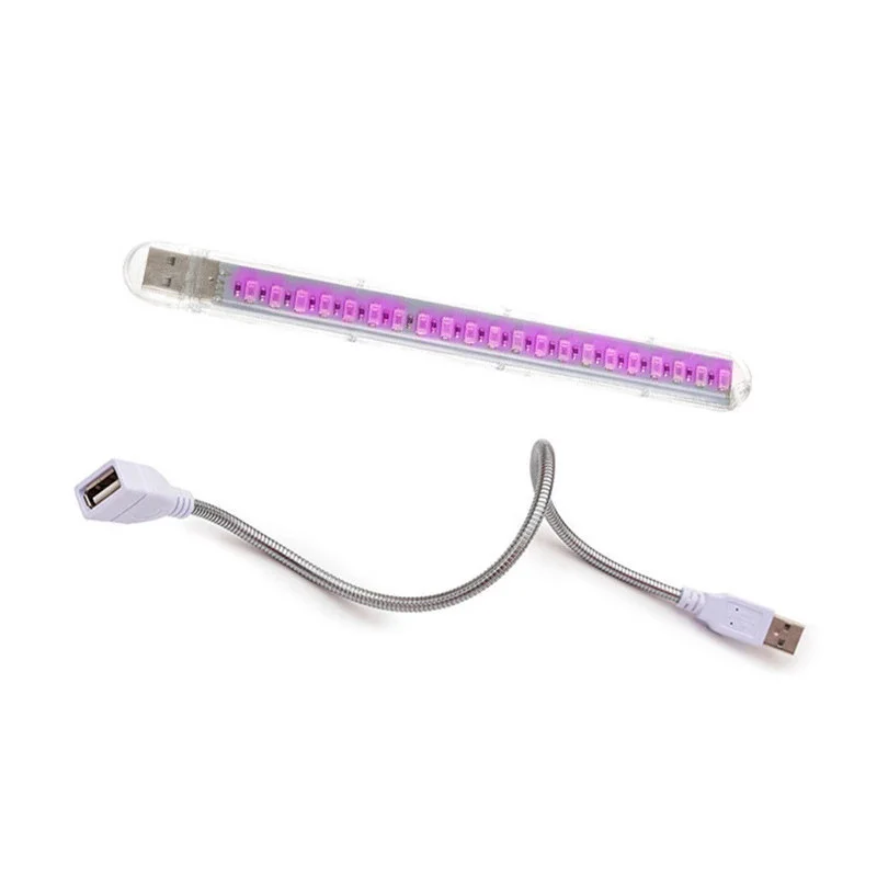 Lâmpada LED de Crescimento 5V de Espectro Completo para Plantas com Mangueira Flexível, Lâmpada USB para Estufa Interna, Luz Hidropônica para Flores e Mudas
