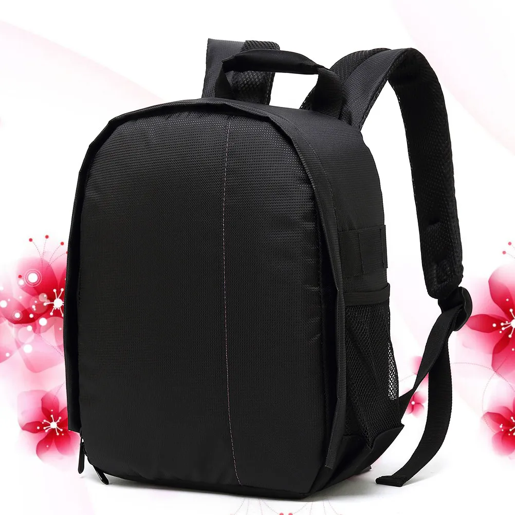 Water-Resistant Nylon Camera Backpack for Dslr Cameras with Padded Laptop Compartment Rain Cover Adjustable Dividers Breathable