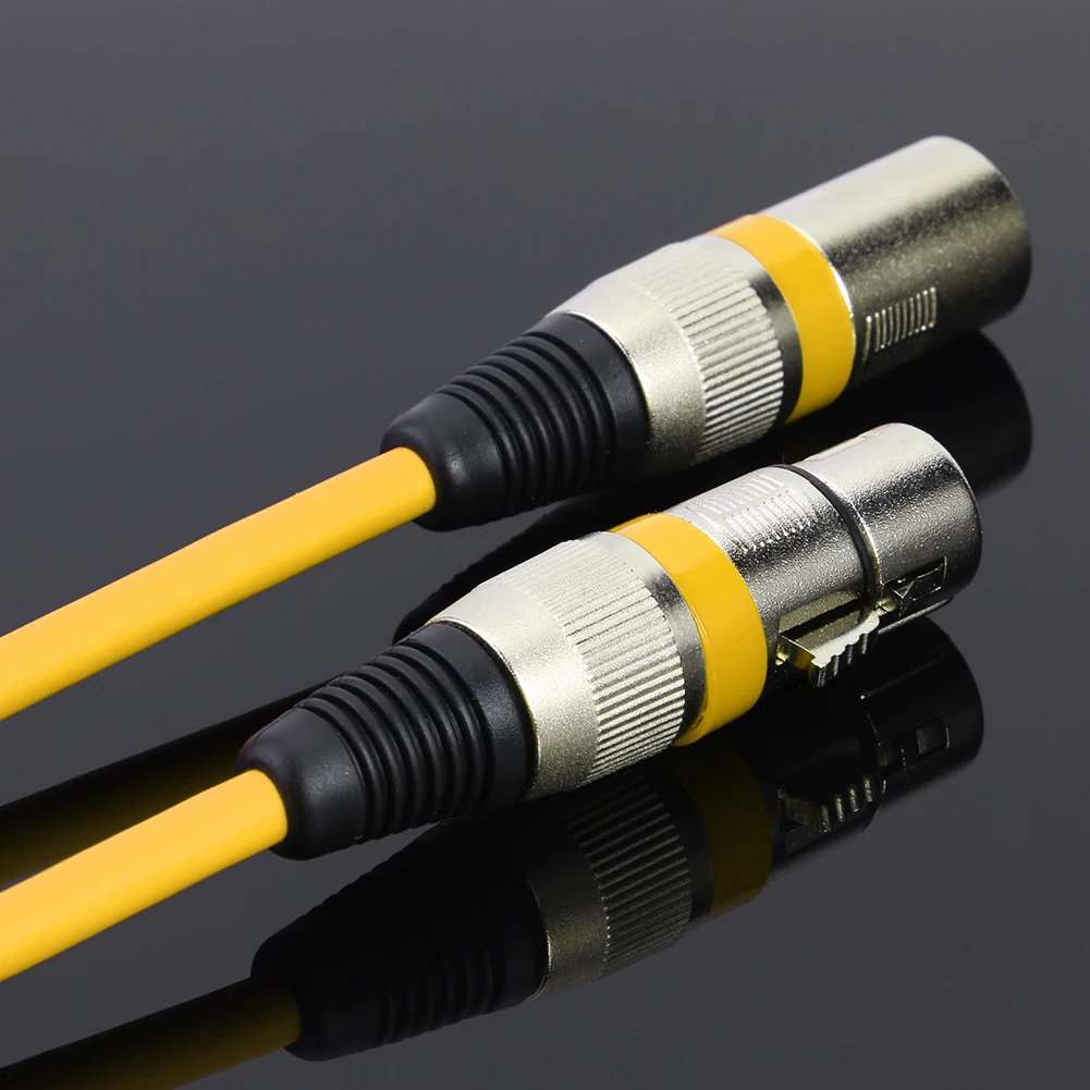 1.8m 3Pin XLR ชายไป XLR หญิงเสียงไมโครโฟนสายเคเบิลอะแดปเตอร์สายไฟ