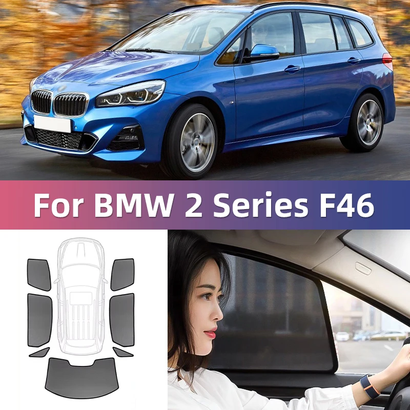 

For BMW 2 Series F46 Gran Tourer 2013-2021 Car Window Sunshade Windshield Uv Protection Auto Curtain Sun Shade Visor Net Mesh