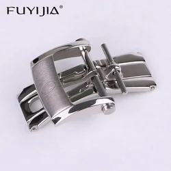 FUYIJIA New P-armigiani Leather Strap Butterfly Buckle 18mm Folding Buckle 316 Stainless Steel Polished / Brushed Watch Buckle