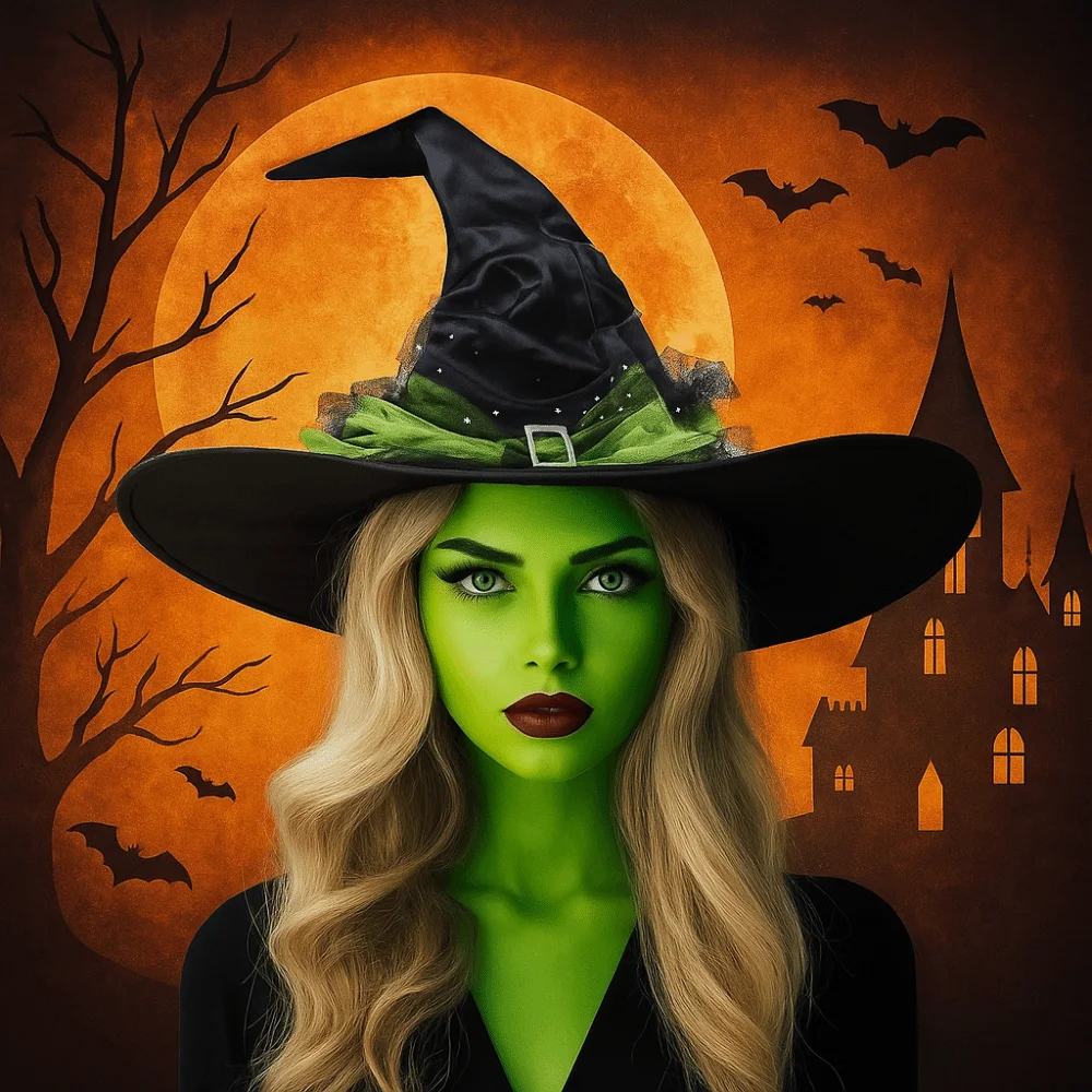 Casual Folds Halloween Witch Hat Satins Gothic Queen Mesh Bow Witch Hat Baroque Black Wizard Cap Party