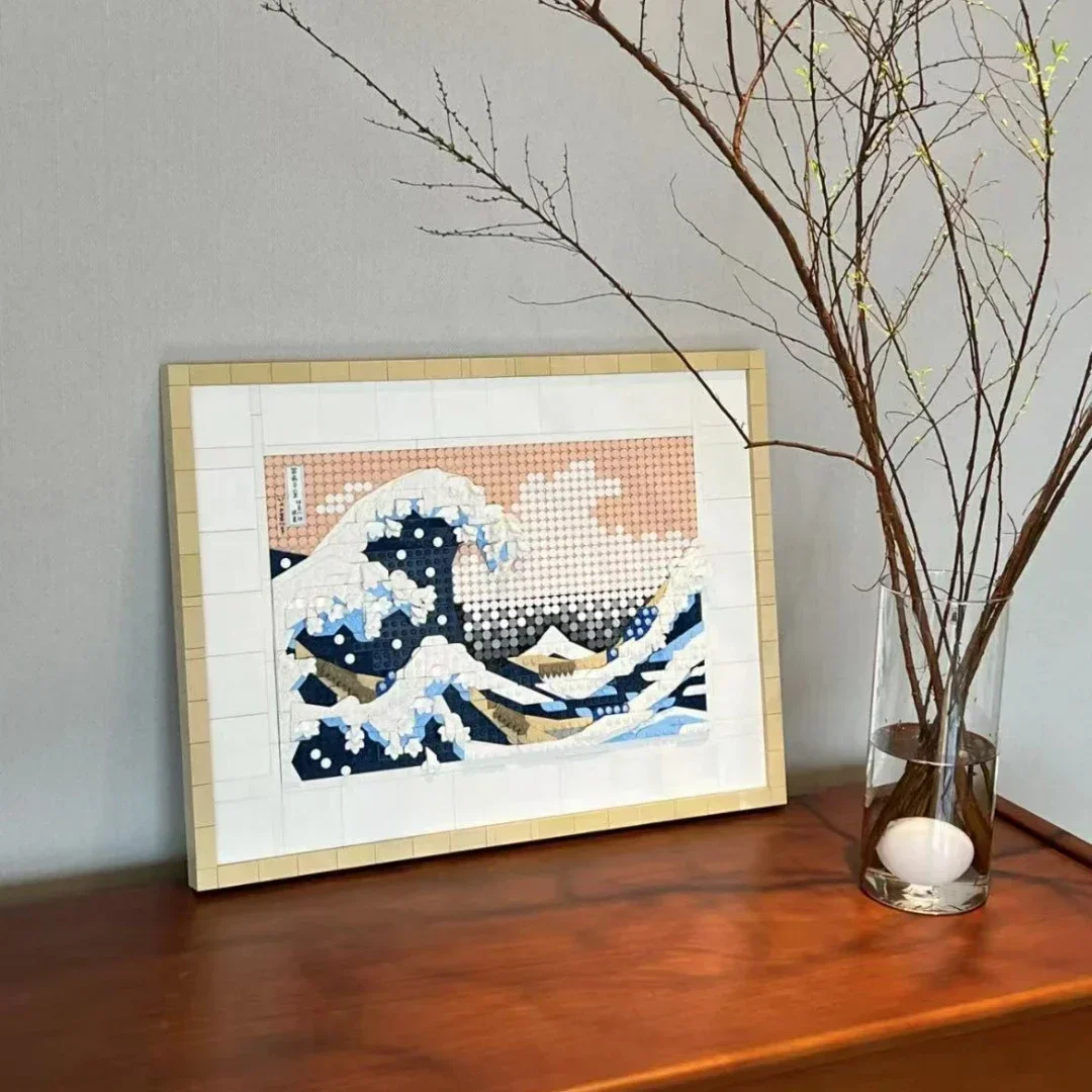 31208 Compatibele Hokusai De Grote Golf Sterrenhemel Bouwstenen Kunst Schilderen Moc Ideeën Onderwijs Speelgoed Geschenken