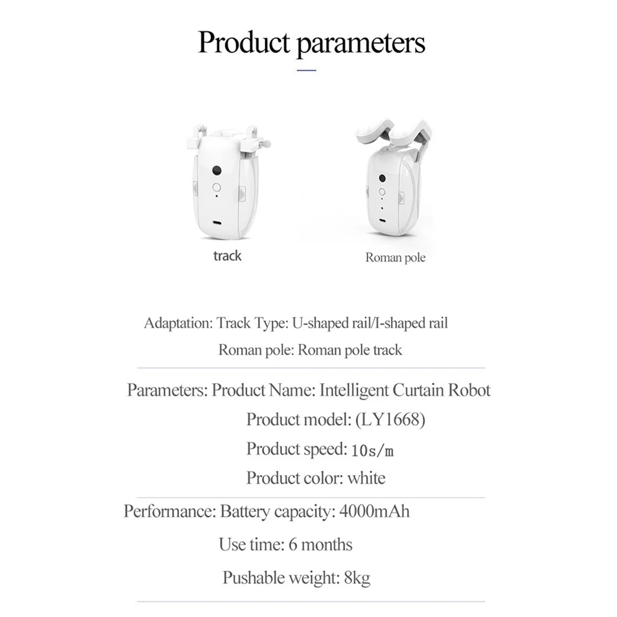 ABJG-Dual TUYA Smart ZigBee Curtains Robot Roman Rod Track/T/U-Rail Tracks 3in1 Automatic Curtain