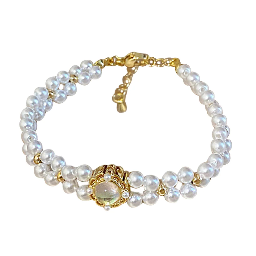 

Charms Bracelet Pearl Wrist Adjustable Women Miss Beaded Bracelets for