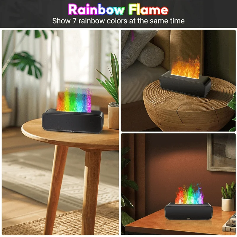 New Simulated Flame Aromatherapy Machine Remote Control 7-Color Lighting Timing Mute Humidification Household Perfume Dilator - view 5